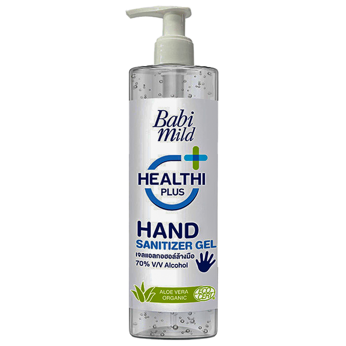 Babi Mild Healthi Plus Hand Sanitizer Gel Aloe vera Organic ຂະໜາດ 500 ມລ