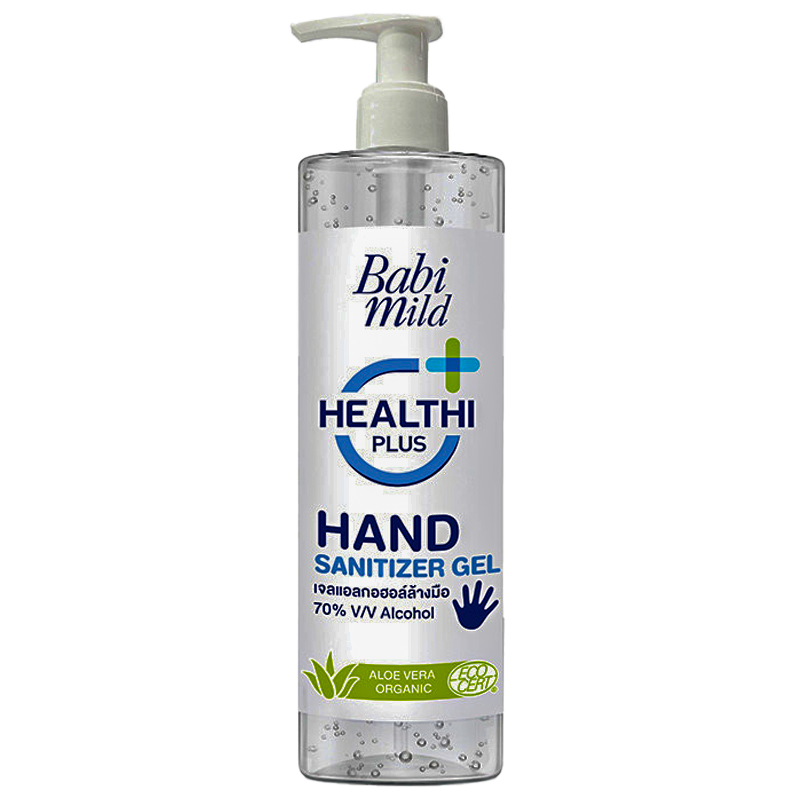 Babi Mild Healthi Plus Hand Sanitizer Gel Aloe vera Organic Size 500 ml