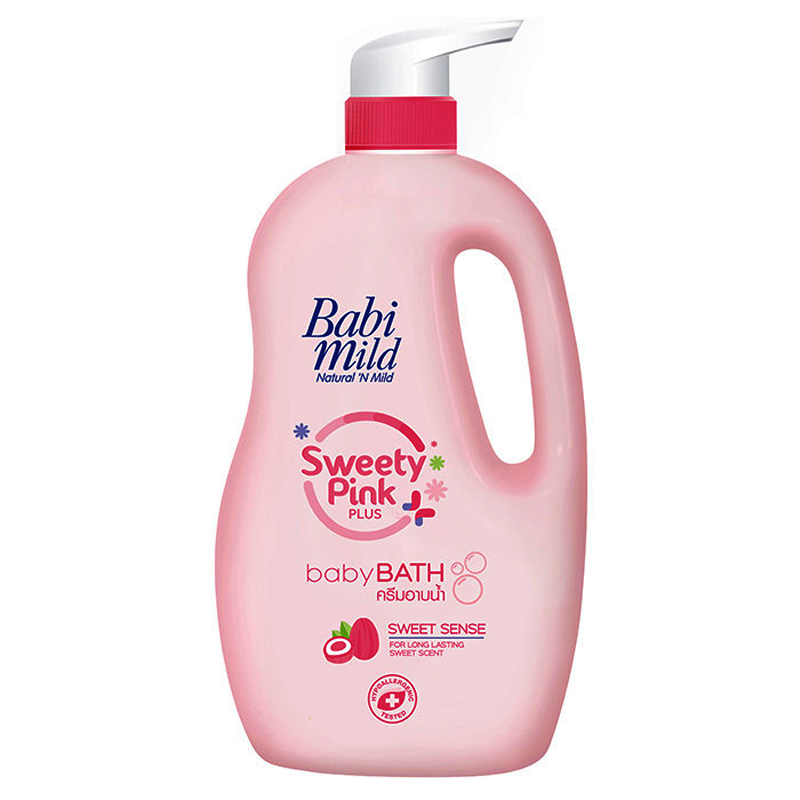 Babi Mild Sweety Pink Plus baby Bath Sweet Sense for Long Lasting Sweet Scent Size 950ml