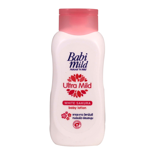 Babi Mild Ultra Mild White Sakura Baby Lotion Size 180ml
