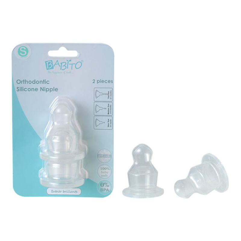 Babito Orthodontic Silicone Nipple Size M 2 Pack 3-6 Months