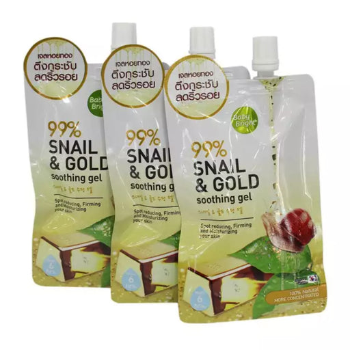 Baby Bright Snail &amp; Gold Soothing Gel 50g pack3