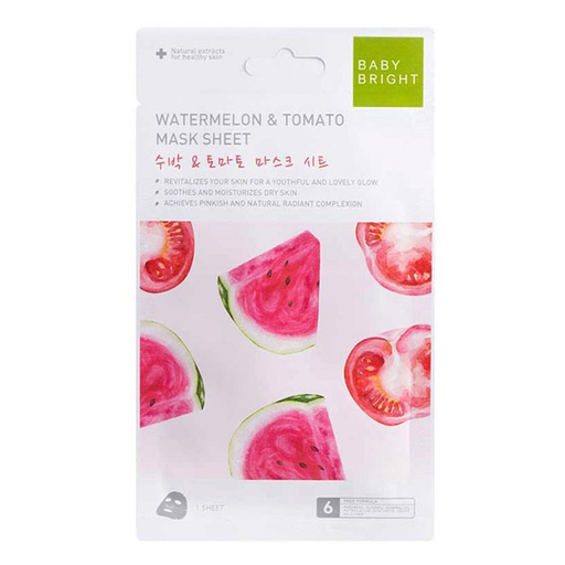 Baby Bright Watermelon & Tomato Essence Mask Sheet 20g