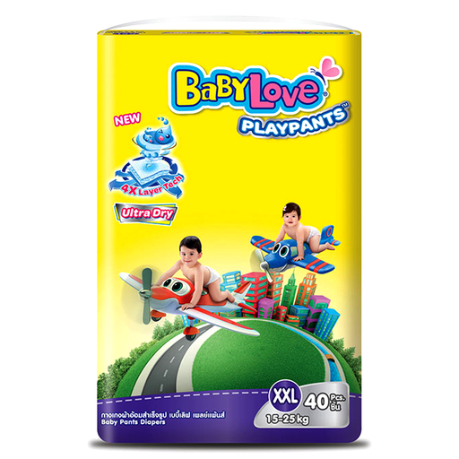 Baby Love Playpants Ultra Dry Size XXL 15-25kg Baby Pants Diapers For Boys &amp; Girls Pack of 36pcs