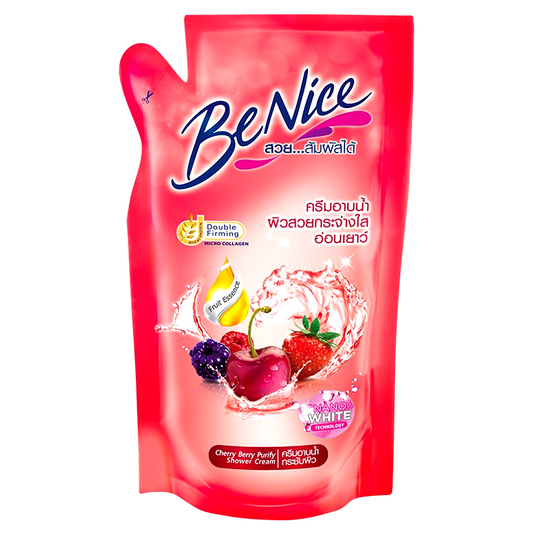 BeNice Scent Cherry Berry Purify Firm & White Refill Shower Cream Size 400ml