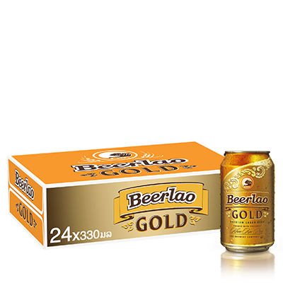 Beerlao Gold 330ml can per box of 24 cans