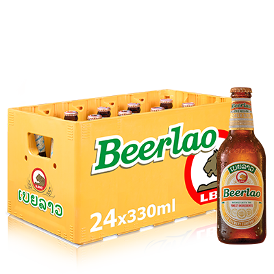 Beerlao Original 330ml bottle per crate of 24 bottles