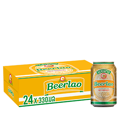 ເບຍລາວ  Original 330ml can per box of 24 cans