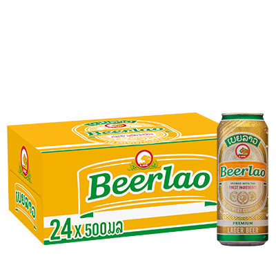 Beerlao Original 500ml can per box of 24 cans