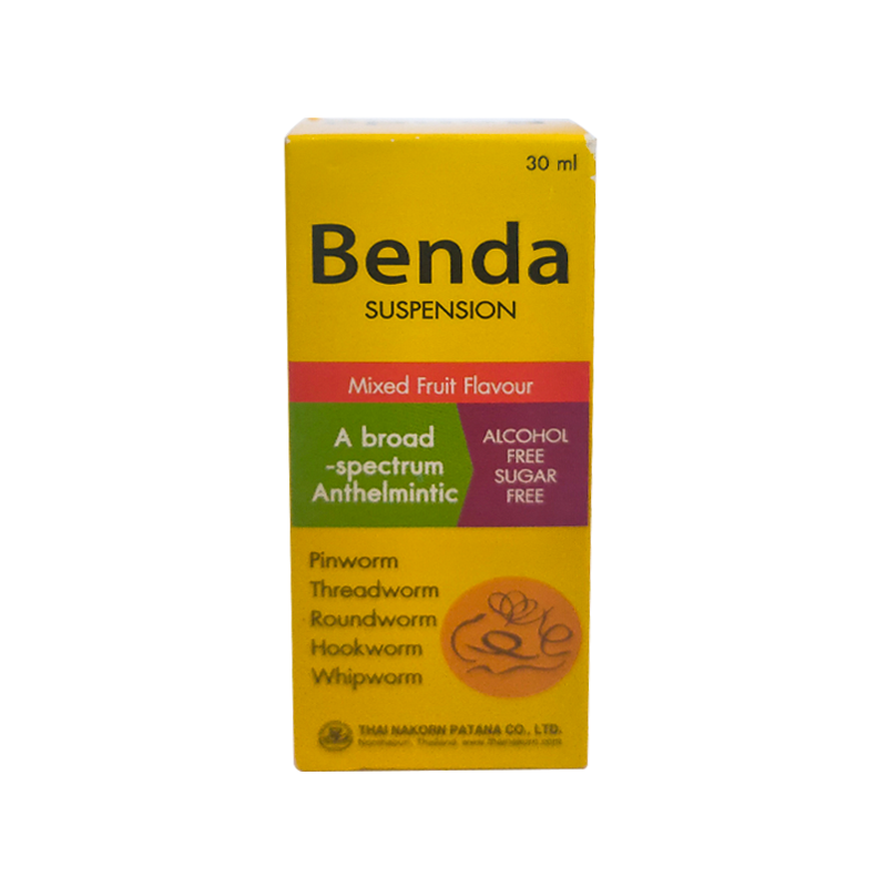 Benda Suspension Mixed Fruit Flavour A broad-spectrum Anthelmintic Size 30 ml