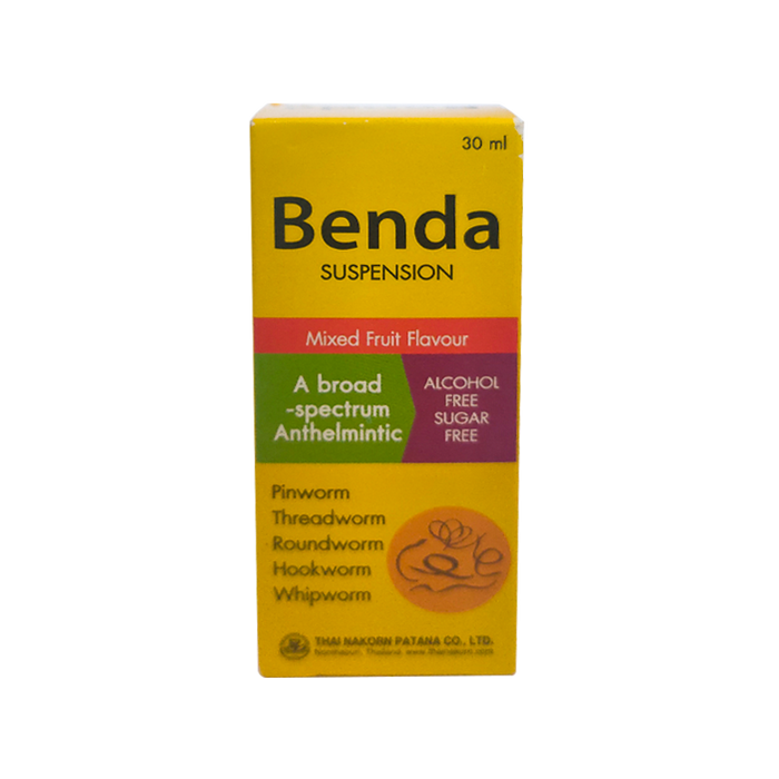 Benda Suspension Mixed Fruit Flavor A broad-spectrum Anthelmintic Size 30 ml