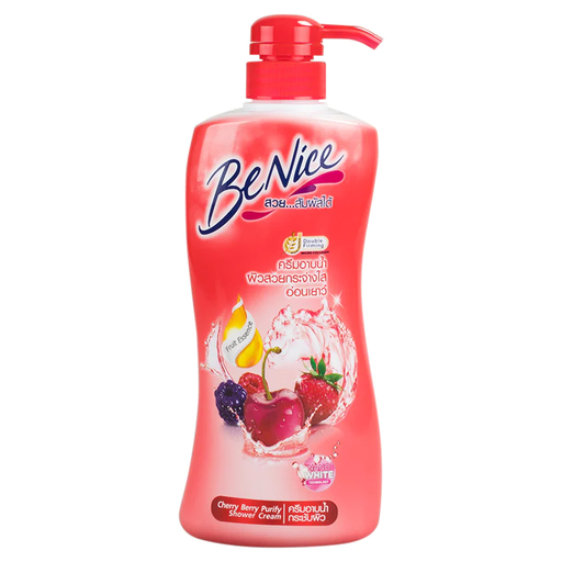 Benice Cherry Berry Purify Shower Cream Firm & White 450ml