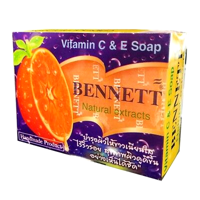 Bennet Whitening Natural Extracts Anti Ace Soap Vitamin C&E Size 130g