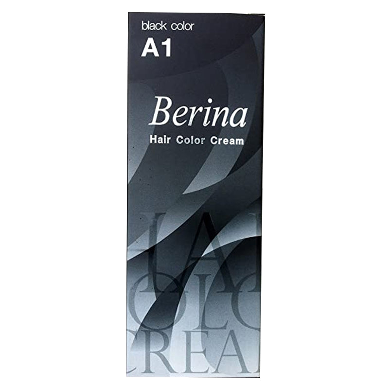 Berina Permanent Hair Dye Color Cream Black Color A1