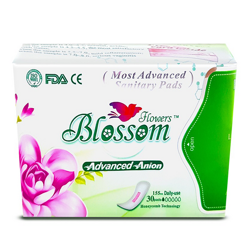 Blossom Flowers Pads (Daily use) Size 155 mm pack of 30 pieces
