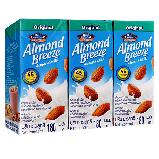 Blue Diamond Almond Breeze Almond Milk Original Flavor Size 180ml pack of 3boxes