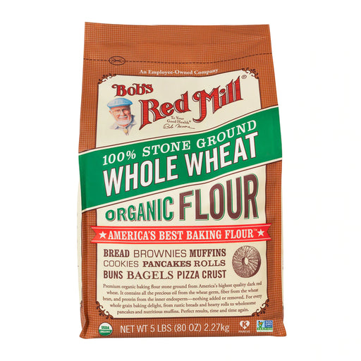 Bobs Red Mill 100% Stone Ground Whole Wheat Organic Flour 2.27kg