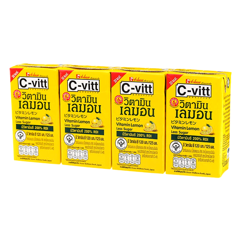 C-Vitt Vitamin Lemon Less Sugar Size 125ml Pack of 4 boxes