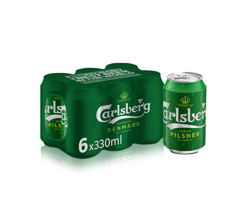 Carlsberg 330ml can Pack 6 cans
