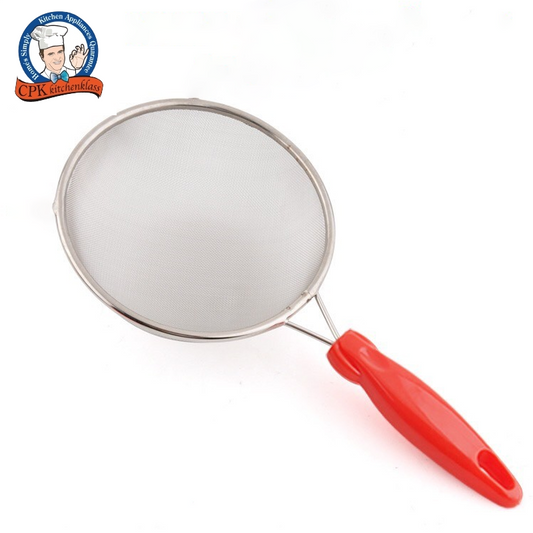 CPK KitchenKlass Stainless steel Colander, Plastic red handle (ZH-51-A) Size 13cm