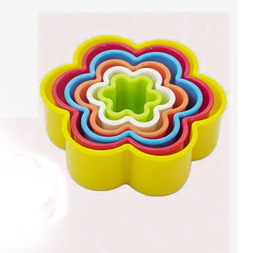 CPK Kitchenklass Plastic Cookie Press with flower pattern Pack 6 pcs