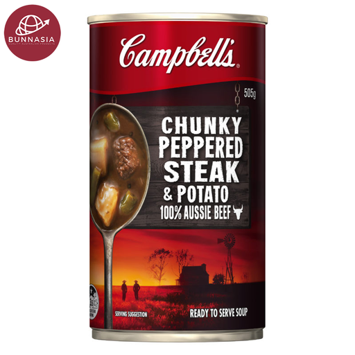 Campbell's Chunky Peppered Steak & Potato Soup Flavour 505g
