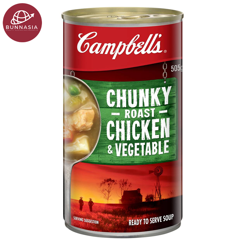 Campbell's Chunky Roast Chicken &amp; ແກງຜັກລົດຊາດ 505g 