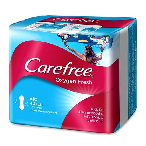 Carefree Oxygen Fresh Super Dry  Shower Fresh Scent For Pantiliner Pack of 40pcs