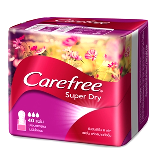 Carefree Super Dry Unscented ສໍາລັບ Pantiliner Pack 40pcs