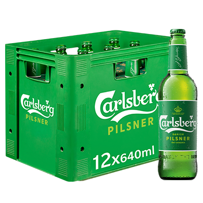 Carlsberg 640ml bottle per crate of 12 bottles