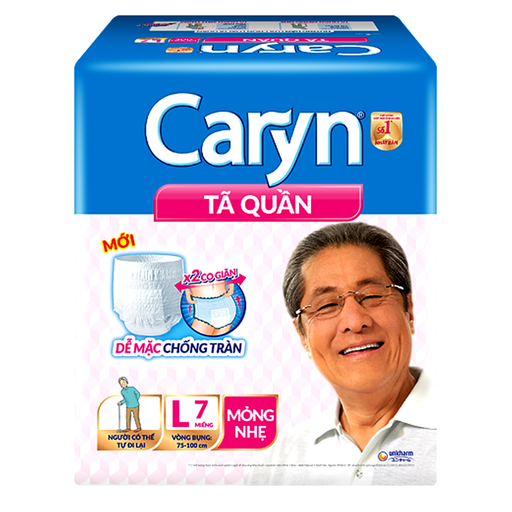 CARYN ຜ້າອ້ອມແບບໂສ້ງ  Size L ແພັກ 7 ຜືນ
