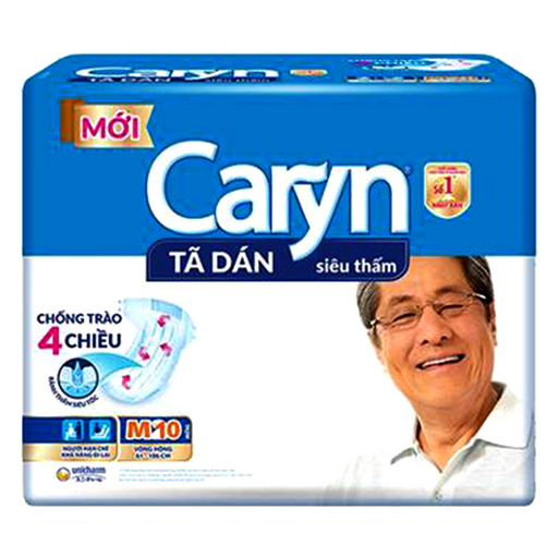 Caryn ຜ້າອ້ອມແບບໂສ້ງ Size M ແພັກ 10ອັນ