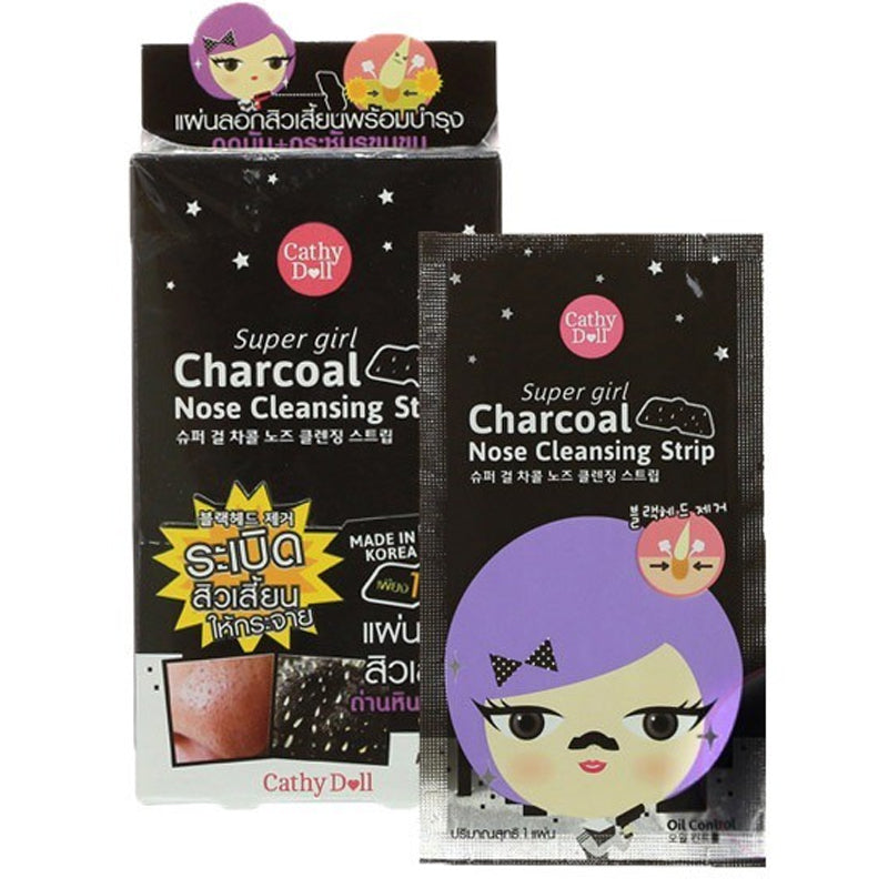 Cathy Doll Super Girl Charcoal Nose Cleansing Strip  6g pack 12 pcs
