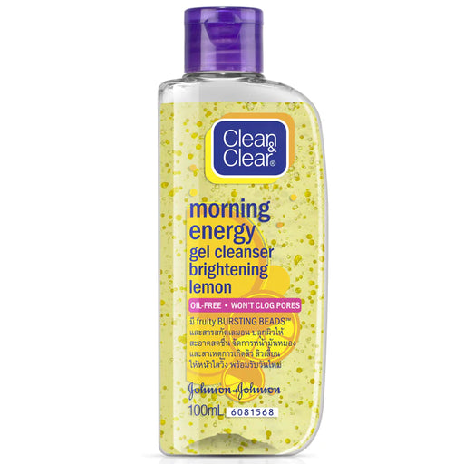 Clean &amp; Clear Morning Energy Gel Cleanser Brightening Lemon 100ml