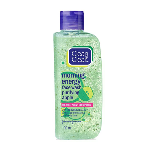 Clean &amp; Clear Morning Energy Gel Cleanser Purifying Apple 100ml