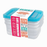 Click Lock Food Containers Stackable Convenient BPA Free Size 9.5 x 14.4 x 4.5cm 300ml Set 3 pcs (Blue)