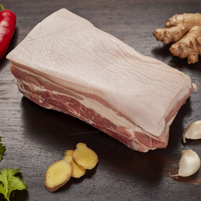 Pork Belly Skin On Boneless whole piece ( Price per kg )