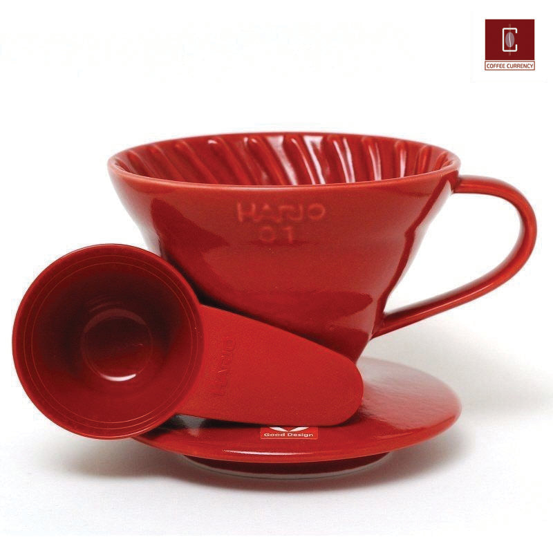 Hario Japan Coffee Dripper V60 01 Read (Hario V60-01 Ceramic Coffee Dripper Red)