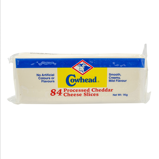 Cowhead Processed Cheddar Cheese 84 slices