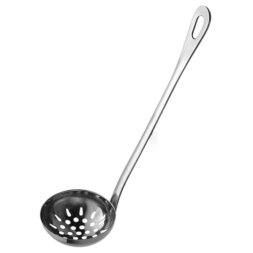 Cpk KitchenKlass Stainless Steel Strainer Perforated Ladle Spoon Skimmer (182-2) Size  0.7 x 30cm