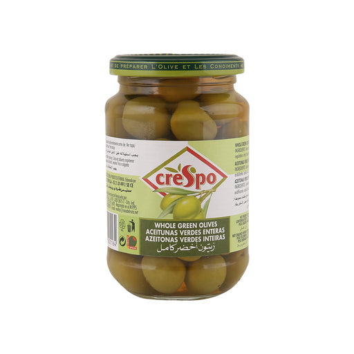 Crespo Whole Green Olives Aceitunas Verdes Enteras 200g