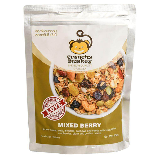 Crunchy Monkey Premium Quality Granola Mixed Berry 1kg