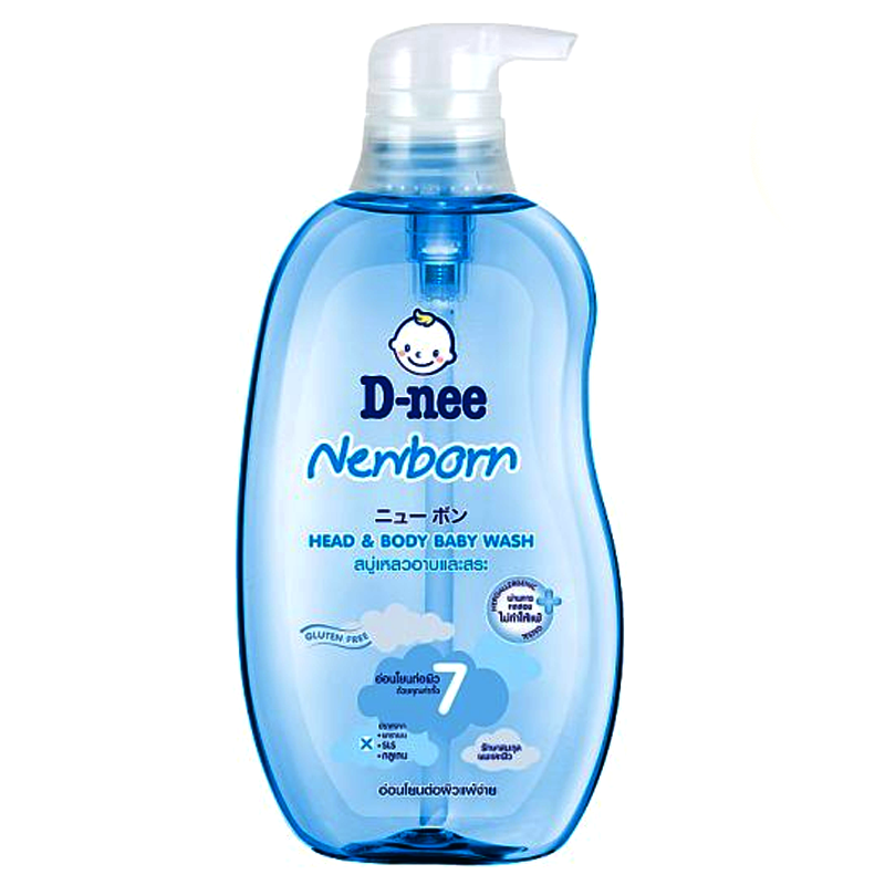 D-nee Newborn Head &amp; Body Baby Wash ຂະໜາດ 380ml