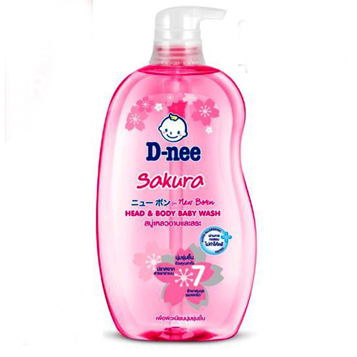 D-nee Sakura Head & Body Baby Wash for Newborn Size 800ml