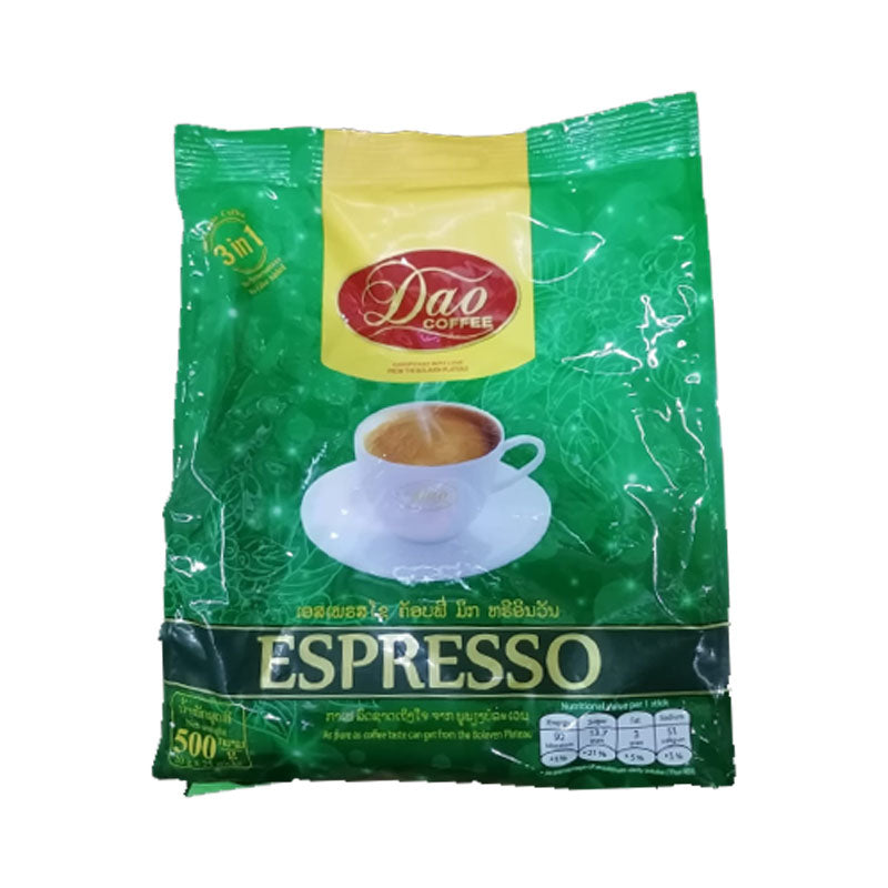 Dao Coffee Pure Arabica From The Bolaven Plateau Formula Espresso 500g Pack of 25bags