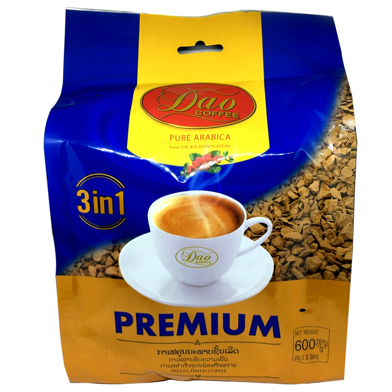 ກາເຟ ດາວ Dao Coffee Pure Arabica From The Bolaven Plateau Formula Premium 600g Pack of 30bags