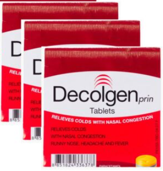 Decolgen pack 4 tablets (Relieves Colds with Nasal Congegestion)