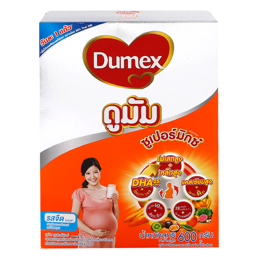 Dumex Dumum Super Mix Partly Skimmed Milk Powder Plain Flavor Size 600g