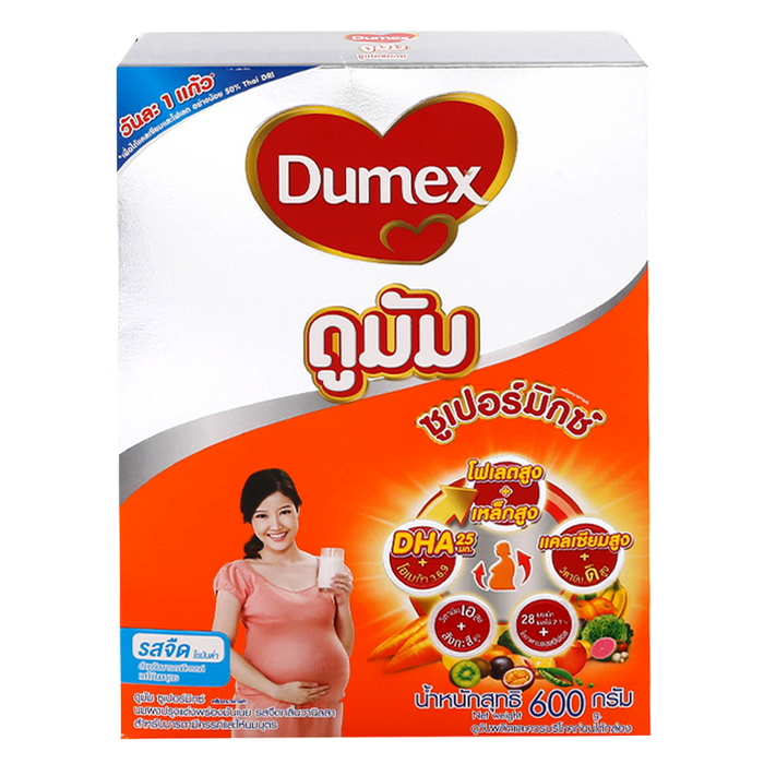 ນົມຜົງ Dumex Dumum Super Mix Partly Skimmed Milk Powder Plain Flavor Size 600g