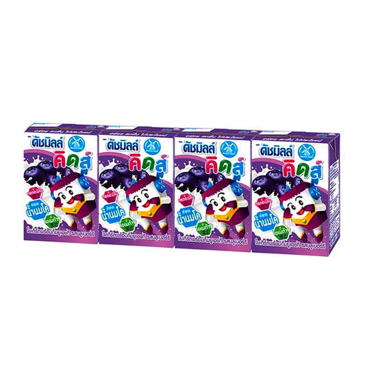 Dutch Mill Kids Blueberry Drinking Yogurt UHT Size 90ml pack of 4boxes